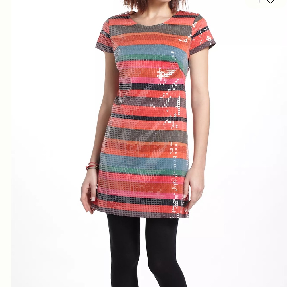 Anthropologie Corey Lynn Calter Size 0 Glinted Sunset Mini Sequin Dress Party